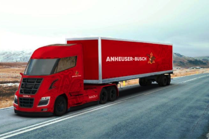 Anheuser-Busch orders 800 hydrogen-powered semi trucks from Tesla rival Nikola